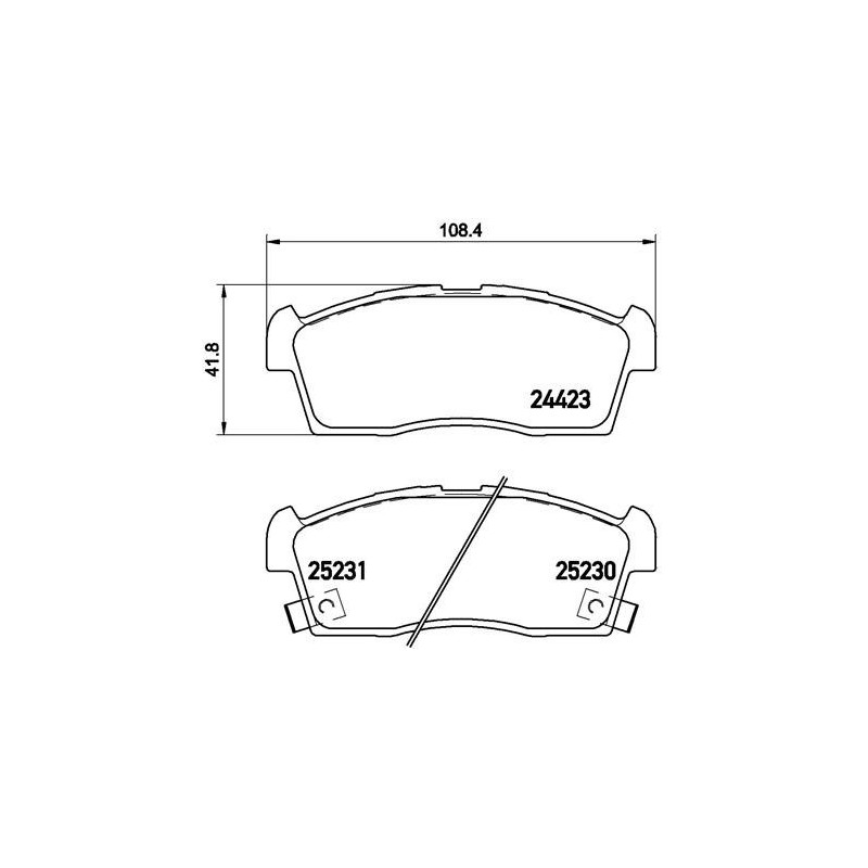 BREMBO P 61 108 Brzdové platničky predné pre i C-Zero iOn Alto Celerio