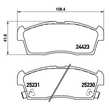 BREMBO P 61 108 Plaquettes de frein avant pour i C-Zero iOn Alto Celerio