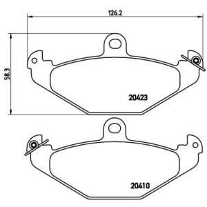 BREMBO P 68 017 Brzdové platničky zadné pre 21 Laguna Safrane Esprit Espace Viper