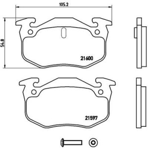 BREMBO P 68 018 Brzdové platničky zadné pre Renault 19 Clio