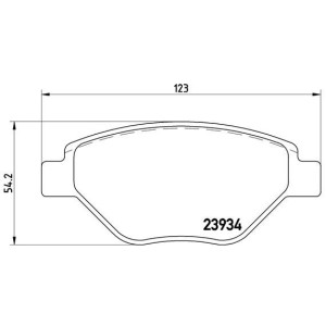 BREMBO P 68 031 Brzdové platničky predné pre Renault Megane