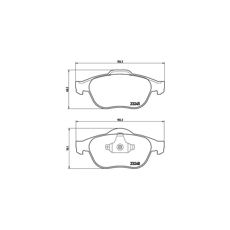 BREMBO P 68 032 Brzdové destičky přední pro Renault Laguna Espace
