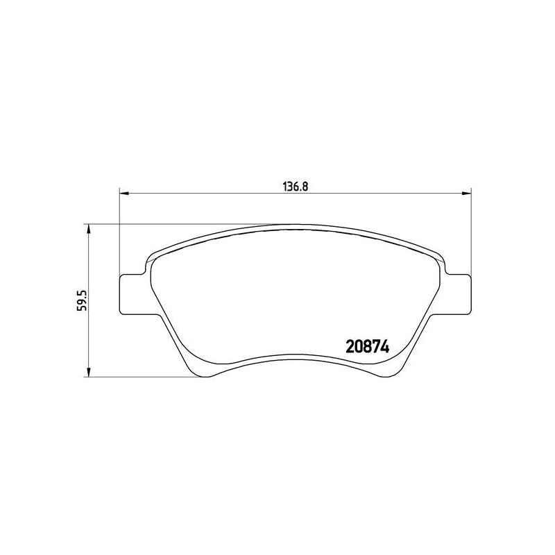 BREMBO P 68 034 Pastillas de freno delantero para Megane Scenic Kangoo
