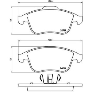 BREMBO P 68 045 Pastiglie freno anteriore per Laguna Talisman Latitude
