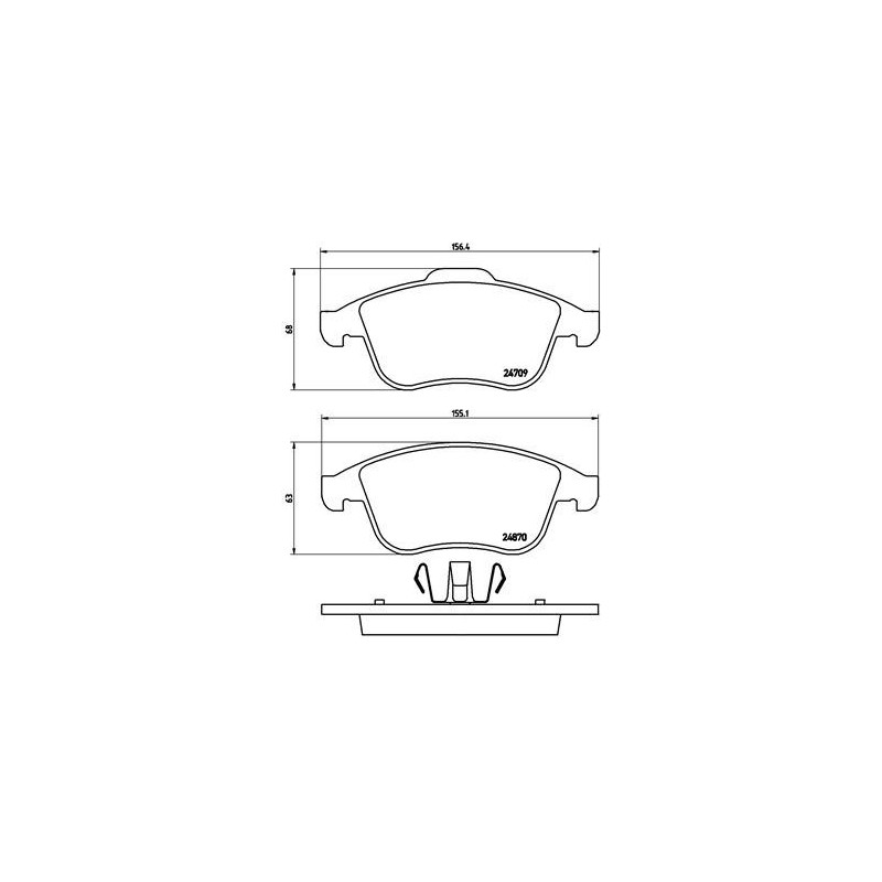 BREMBO P 68 045 Klocki hamulcowe przód dla Laguna Talisman Latitude