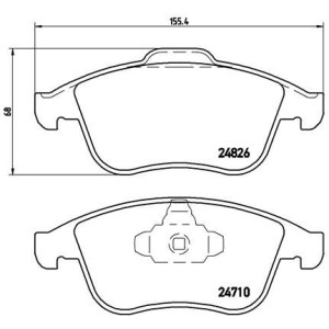 BREMBO P 68 052 Pastillas de freno delantero para