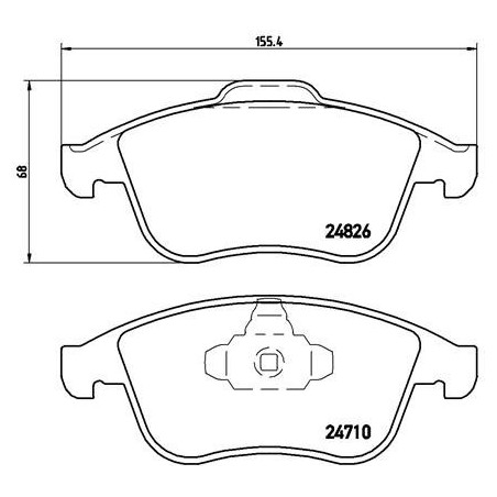 BREMBO P 68 052 Brzdové destičky přední pro