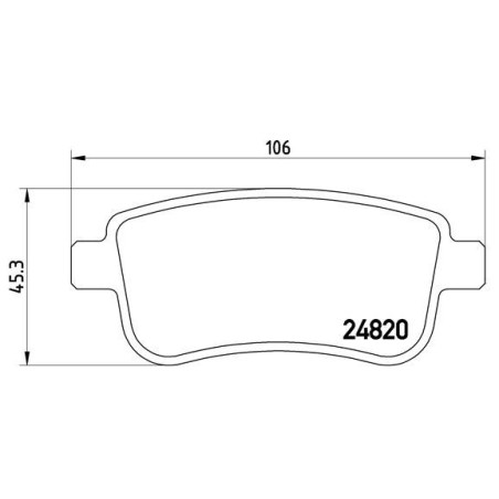 BREMBO P 68 054 Brake Pads Set Rear for Renault Fluence Megane