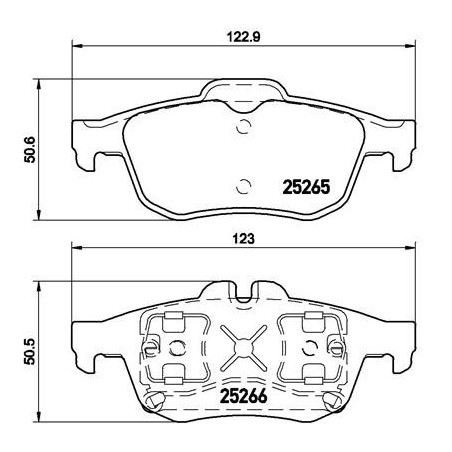 BREMBO P 68 057 Brzdové destičky zadní pro Renault Talisman Latitude