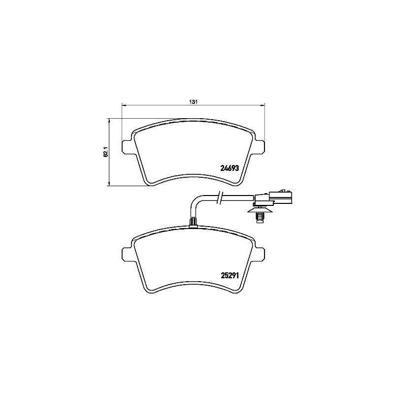 BREMBO P 68 058 Bremsbeläge Vorne für Kangoo NV250 Ghibli