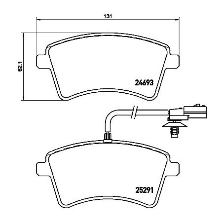 BREMBO P 68 058 Brake Pads Set Front for Kangoo NV250 Ghibli