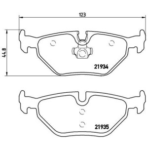 BREMBO P 71 006 Brzdové platničky zadné pre SAAB 9-5