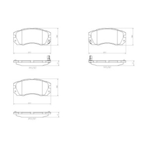 BREMBO P 78 007 Brzdové platničky predné pre Subaru Impreza Legacy