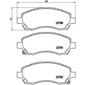 BREMBO P 78 009 Brzdové platničky predné pre Subaru Impreza Legacy