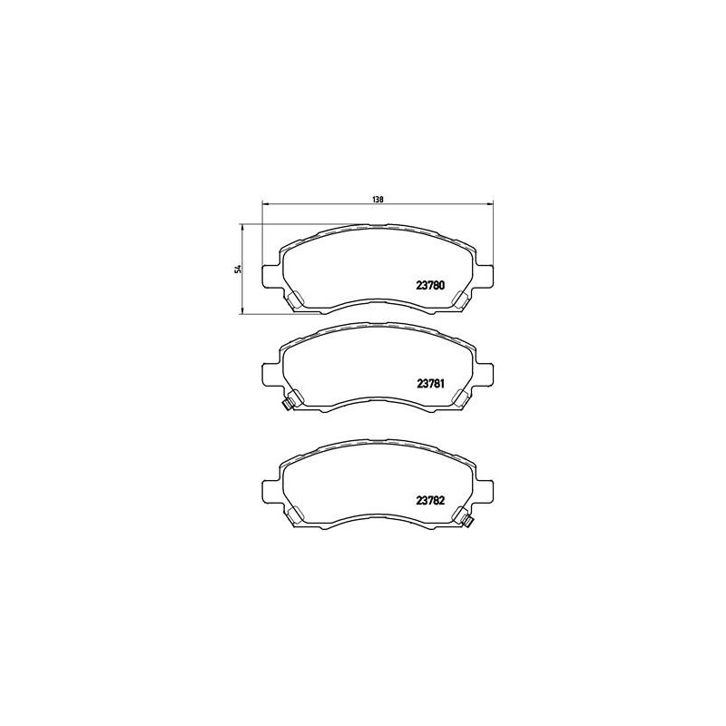 BREMBO P 78 009 Brake Pads Set Front for Subaru Impreza Legacy