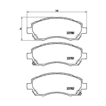 BREMBO P 78 009 Brzdové platničky predné pre Subaru Impreza Legacy