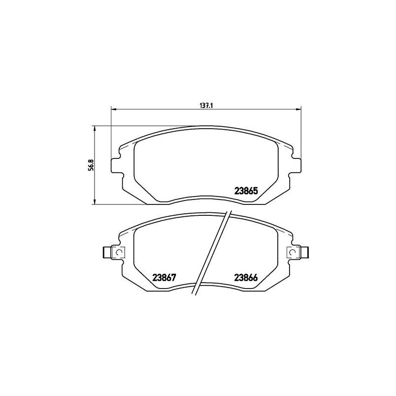 BREMBO P 78 013 Brake Pads Set Front for Impreza Legacy Forester Outback XV GT Brz