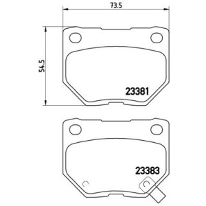 BREMBO P 78 016 Pastillas de freno trasero para Subaru Impreza