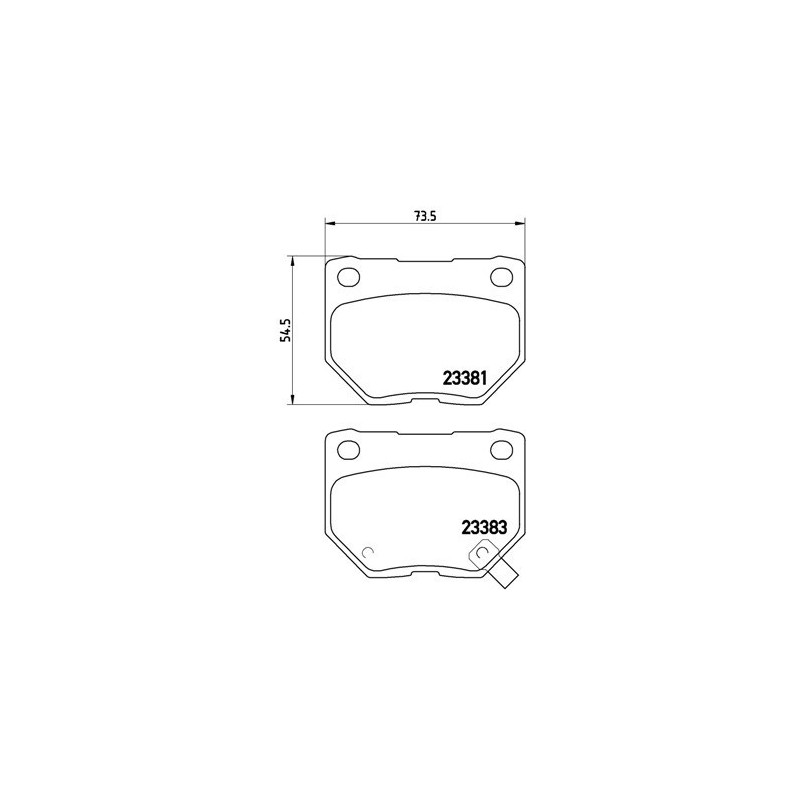 BREMBO P 78 016 Plaquettes de frein arrière pour Subaru Impreza