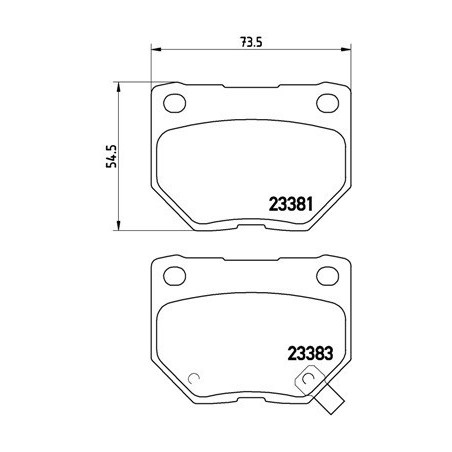 BREMBO P 78 016 Plaquettes de frein arrière pour Subaru Impreza