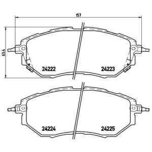 BREMBO P 78 017 Pastiglie freno anteriore per Outback Forester Legacy Impreza Tribeca Levorg WRX Brz