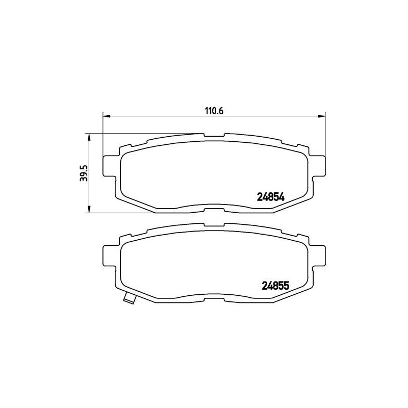 BREMBO P 78 018 Bremsbeläge Hinten für Outback Forester Impreza Tribeca GT Legacy Brz
