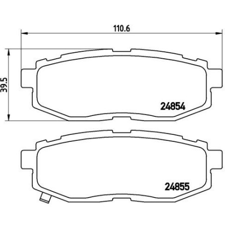 BREMBO P 78 018 Plaquettes de frein arrière pour Outback Forester Impreza Tribeca GT Legacy Brz