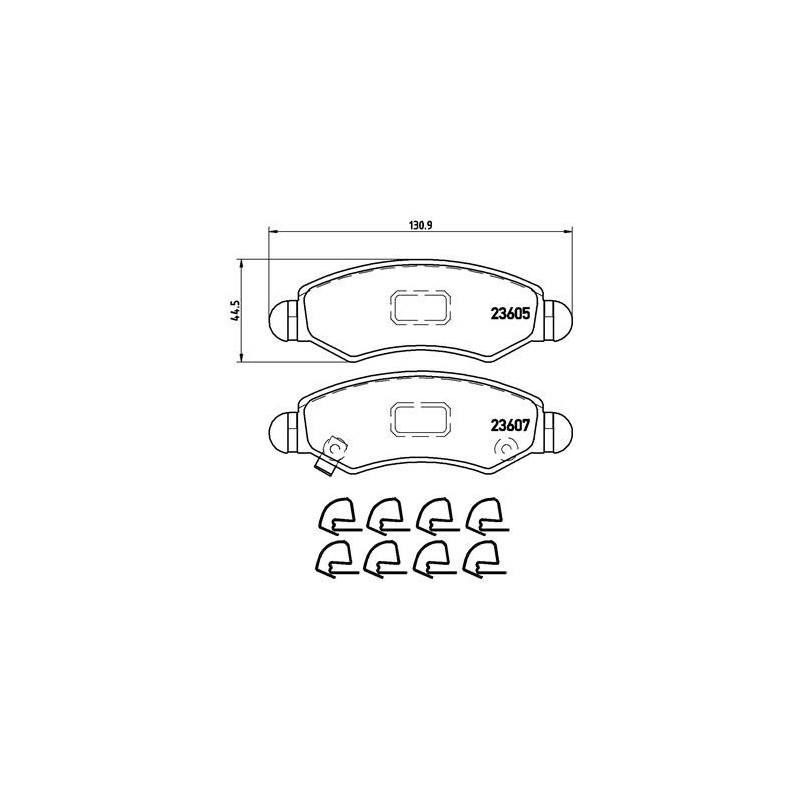 BREMBO P 79 015 Brake Pads Set Front for Agila Ignis Justy Cruze
