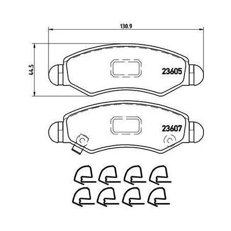 BREMBO P 79 015 Brzdové destičky přední pro Agila Ignis Justy Cruze