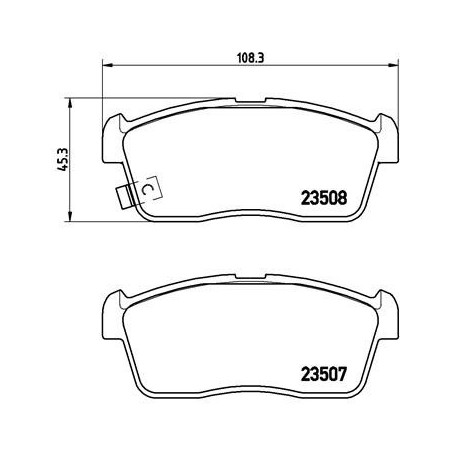 BREMBO P 79 020 Brzdové destičky přední pro Alto Pixo