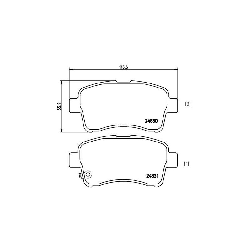 BREMBO P 79 021 Brzdové destičky přední pro Suzuki Liana