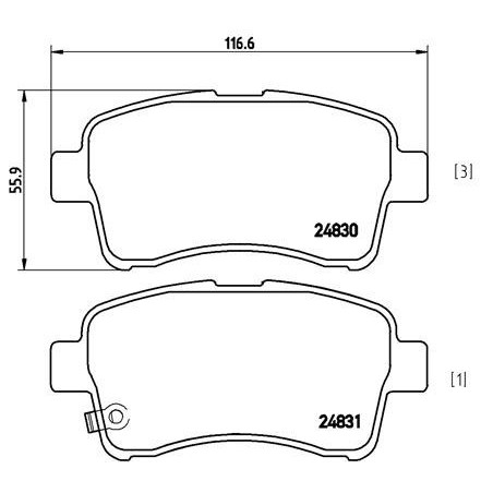 BREMBO P 79 021 Bremsbeläge Vorne für Suzuki Liana