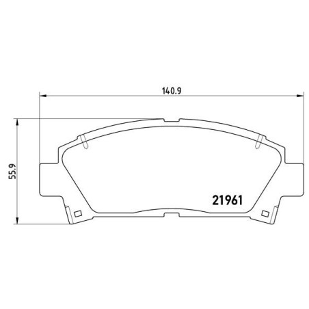 BREMBO P 83 028 Bremsbeläge Vorne für Avensis MR Carina E Corolla Levin