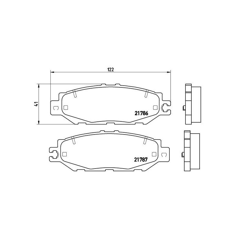 BREMBO P 83 036 Brake Pads Set Rear for LS Granvia Century