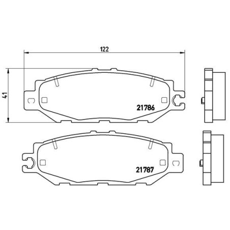 BREMBO P 83 036 Brzdové destičky zadní pro LS Granvia Century