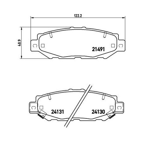 BREMBO P 83 038 Brzdové platničky zadné pre Supra SC Granvia Crown GS