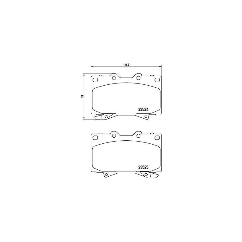 BREMBO P 83 048 Brake Pads Set Front for Land Cruiser LX