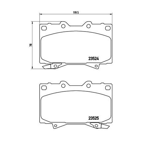 BREMBO P 83 048 Klocki hamulcowe przód dla Land Cruiser LX