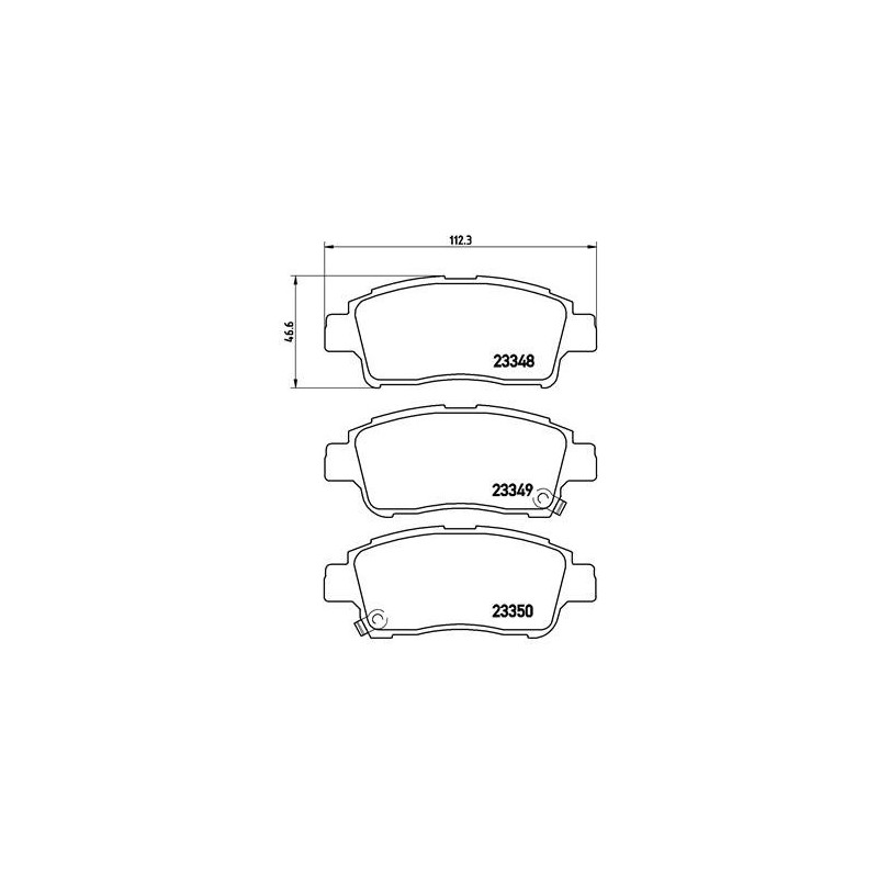 BREMBO P 83 050 Brake Pads Set Front for Toyota Yaris Echo