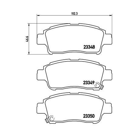 BREMBO P 83 050 Brake Pads Set Front for Toyota Yaris Echo