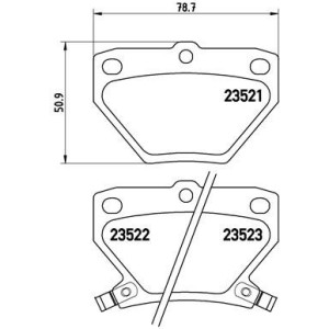 BREMBO P 83 052 Pastillas de freno trasero para Corolla Yaris Prius Matrix Celica