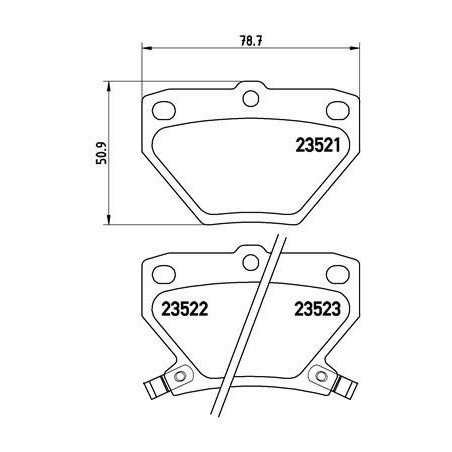 BREMBO P 83 052 Plaquettes de frein arrière pour Corolla Yaris Prius Matrix Celica