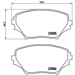 BREMBO P 83 055 Brzdové platničky predné pre RAV 4 Explorer