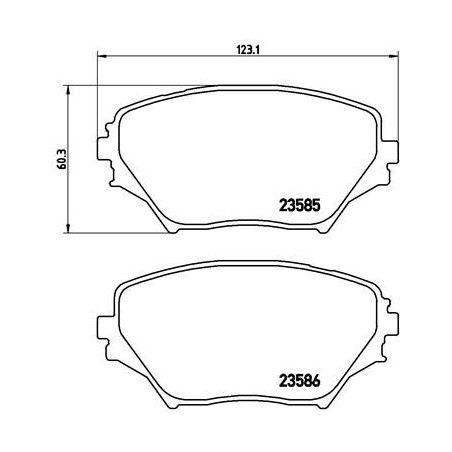 BREMBO P 83 055 Brake Pads Set Front for RAV 4 Explorer