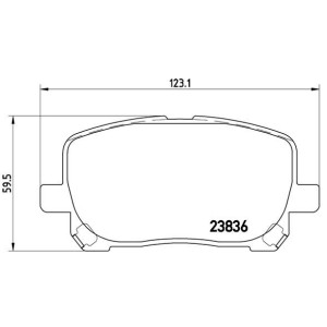 BREMBO P 83 061 Brzdové platničky predné pre Toyota Avensis Verso Matrix