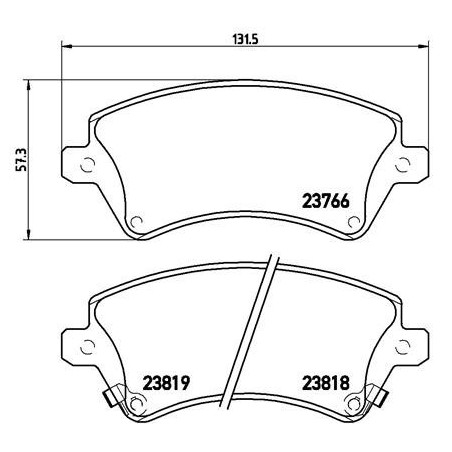 BREMBO P 83 064 Pastillas de freno delantero para Toyota Corolla