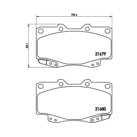 BREMBO P 83 069 Brake Pads Set Front for Toyota Hilux Fortuner