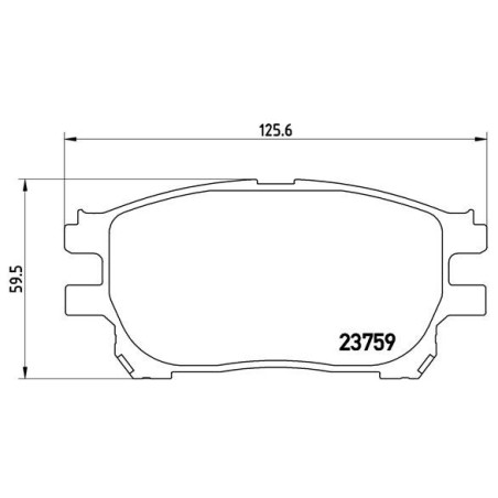 BREMBO P 83 070 Brake Pads Set Front for Toyota Previa