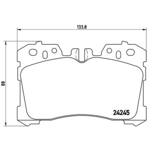 BREMBO P 83 075 Brzdové platničky predné pre LS Mirai