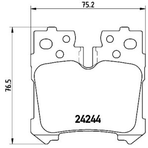 BREMBO P 83 076 Pastiglie freno posteriore per LS Mirai